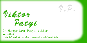 viktor patyi business card